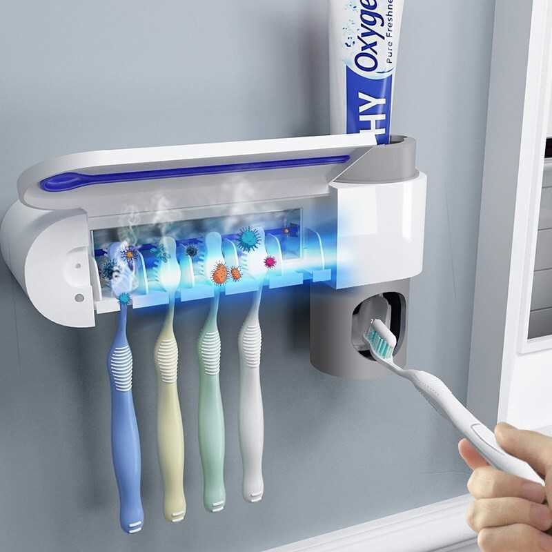 [HCM]【like-】Giá khử trùng giá khử trùng bàn chải đánh răng bằng tia cực tím hai trong một hộp đựng kem đánh răng tự động khử trùng và khử trùng bàn chải đánh răng