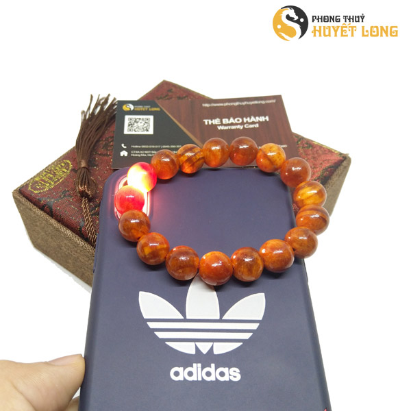 Vòng Tay Gỗ Huyết Rồng Thấu Quang 100% - Vòng Tay Phong Thủy - Vòng Gỗ Huyết Long Tự Nhiên