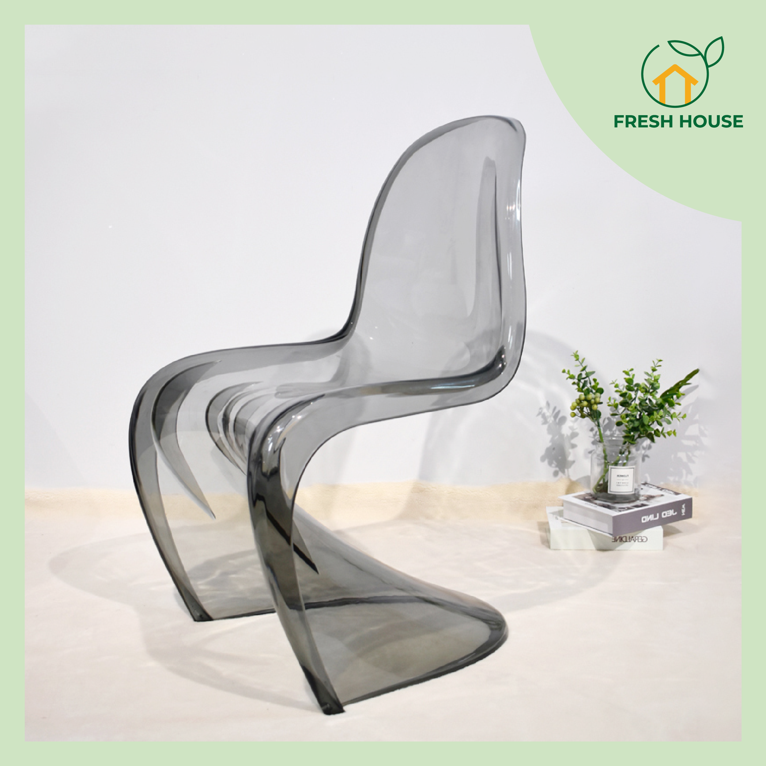 Ghế Pantone trong suốt nhựa acrylic nguyên khối - FRESH HOUSE