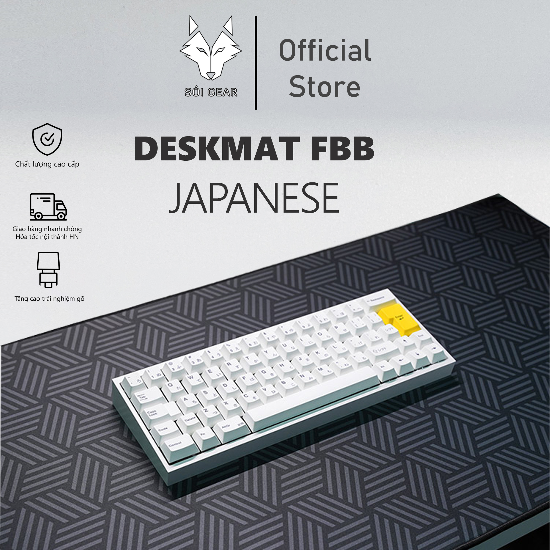 Deskmat FBB Japanese | Lót chuột cỡ lớn | Pad chuột | Hàng chính hãng