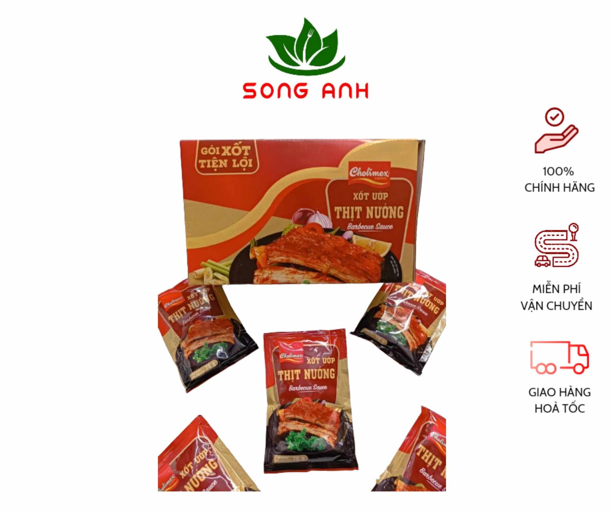 Cholimex combo 10 gói xốt ướp thịt nướng cho món nướng ngon chuẩn vị