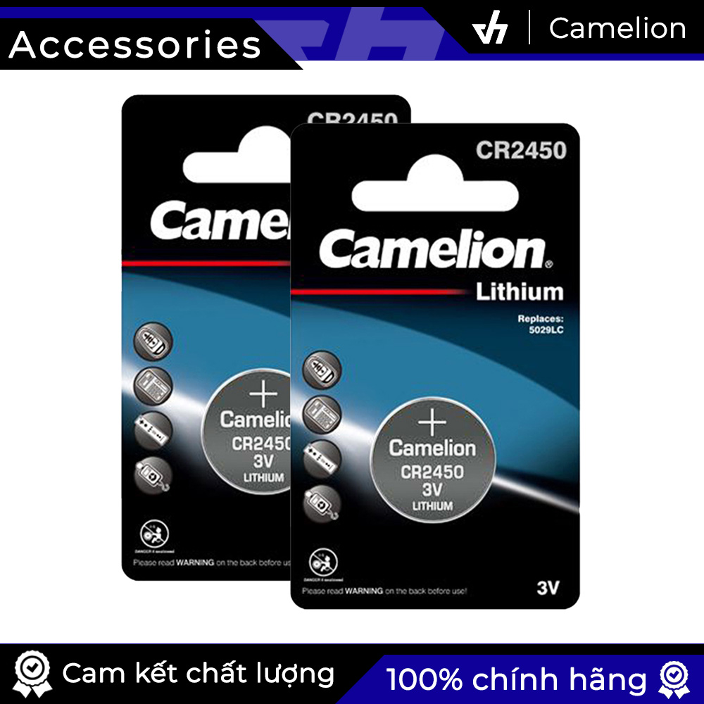 2 Pin Camelion CR2450 - Pin lithium 3V