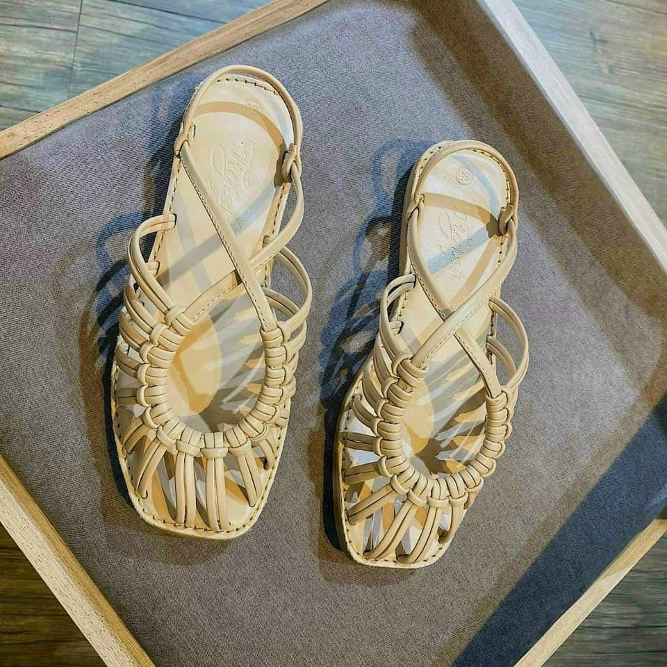 Doliie - sandal nữ đế bệt - sandal nữ quai mảnh chiến binh - sandal mũi nhọn - sục bít mũi quai rọ đế bệt