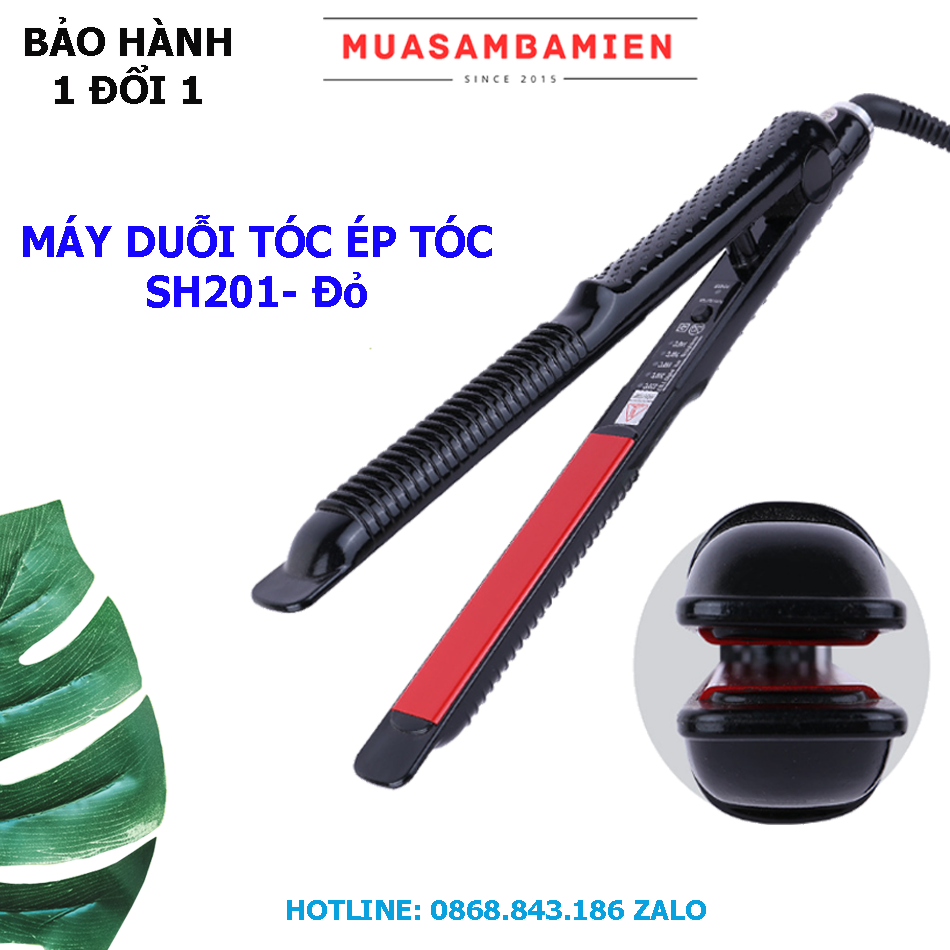 Máy kẹp phồng duỗi tóc, uốn cúp, uốn lọn Hàn Quốc 201 Bản  thẳng
