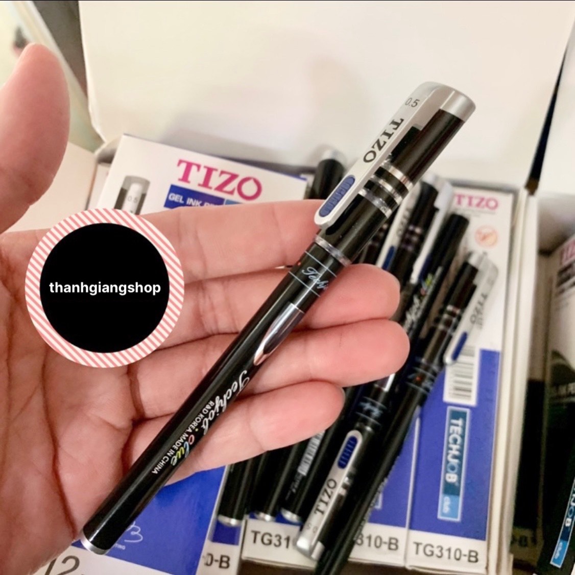Hộp Bút nước Tizo 12 cây chính hãng, Bút bi nước Tizo loại 1