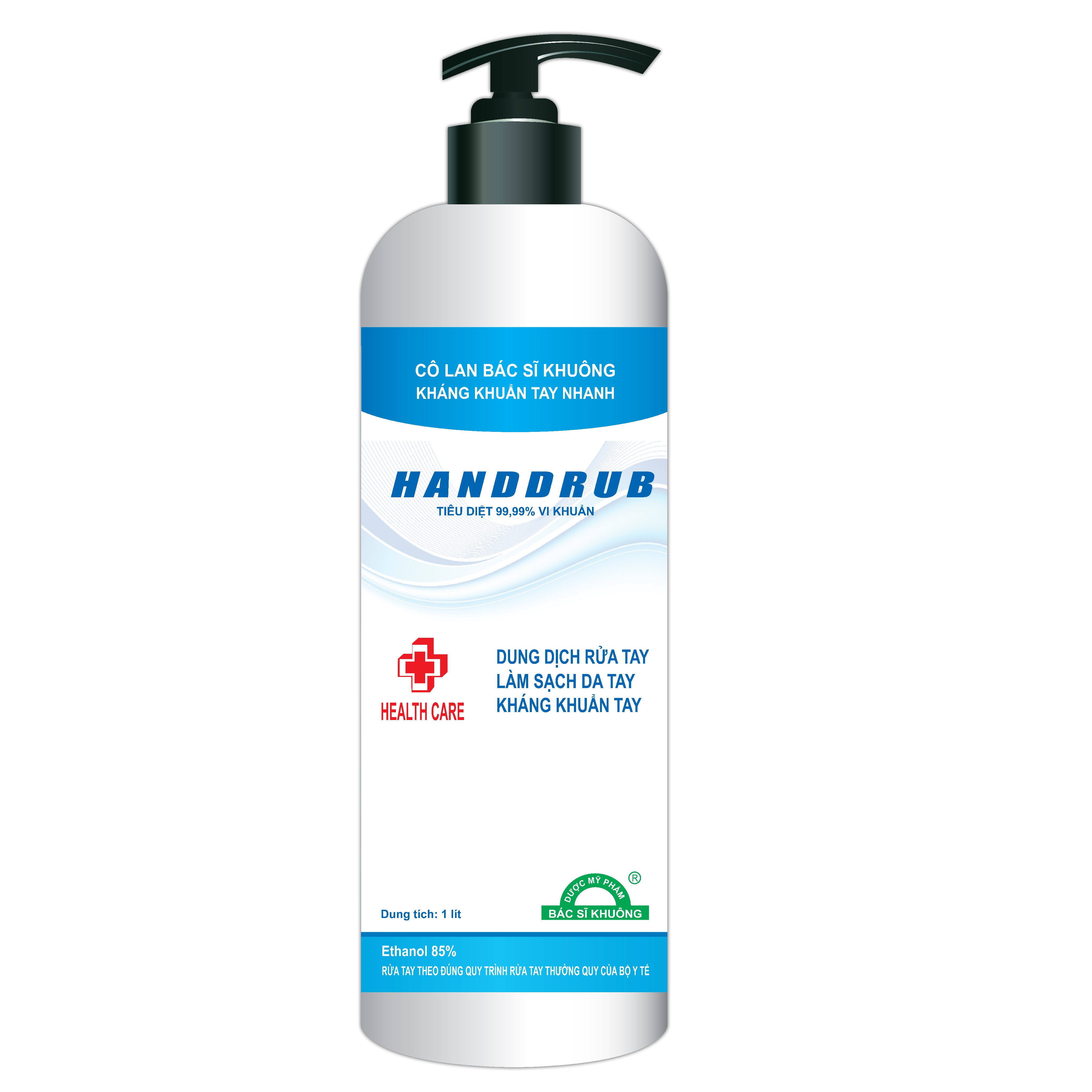 Nước rửa tay khô y tế handdrub bác sĩ khuông 1 lít diệt khuẩn 99.99% phòng chống virus corona - covid - 19