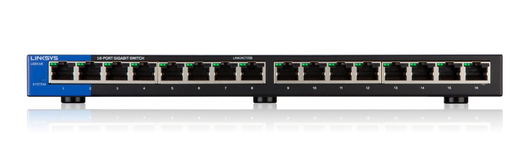 Gigabit switch linksys lgs116