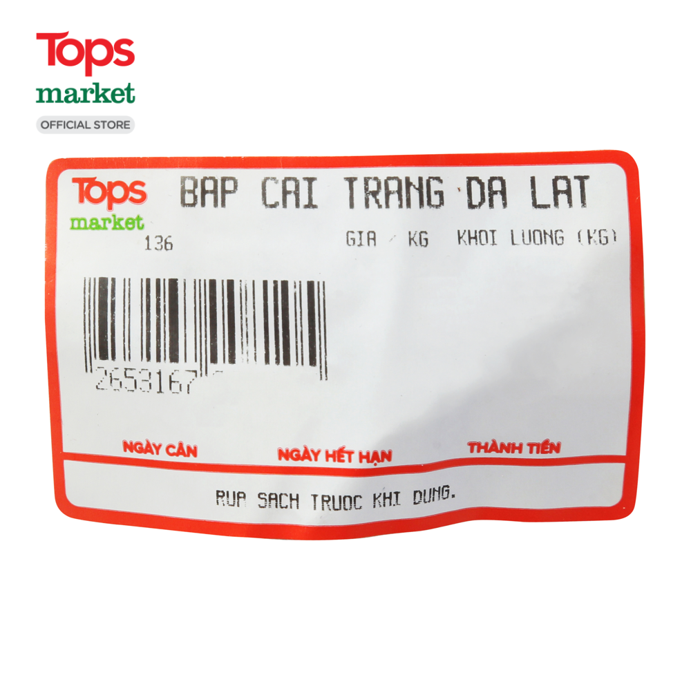 Bắp Cải Trắng Đà Lạt 1Kg