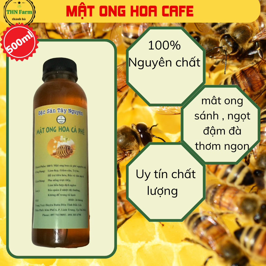 Mật ong thiên nhiên hoa cà phê mat ong nguyên chất hoa cafe-mật ong tây nguyên.