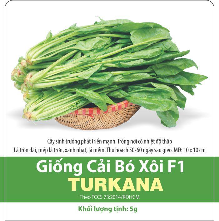 Hạt giống cải : cải bó xôi nhật turkana -gói 5g .