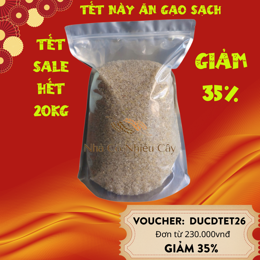 Gạo lức 5kg Nhà Có Nhiều Cây gạo lức xát dối đóng túi zip