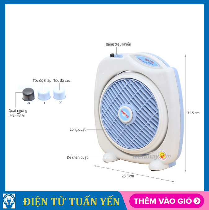 Quạt bàn mini Senko BD230 công suất 28W, thiết kế nhỏ gọn, nhiều màu sắc - Hàng chính hãng