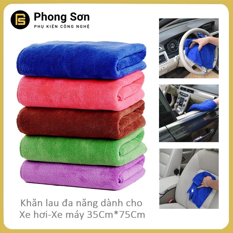 Khăn lau xe ô tô  kích thước 30x70Cm , Siêu thấm hút , Bến đẹp
