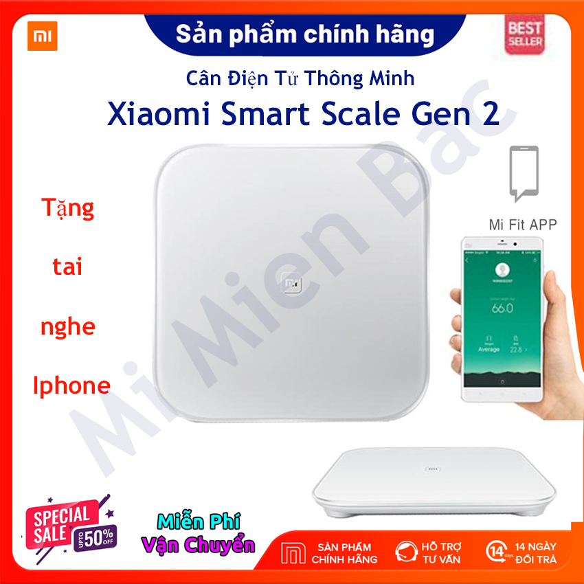 [CHÍNH HÃNG ] Cân Điện Tử Thông Minh Xiaomi Smart Scale Gen 2 . Cân Thông Minh, Cân Phân Tích BMI Cơ Thể Kết Nối Bluetooth App Zepp Life – BH 3 tháng – Mi Miền Bắc