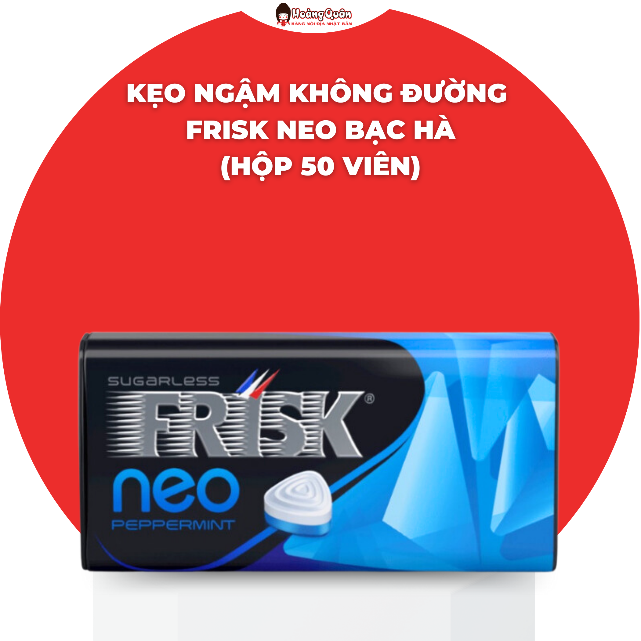 Kẹo ngậm frisk neo bạc hà, kẹo phòng the nhật bản