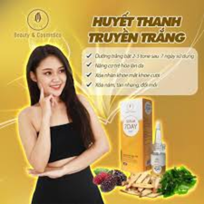 COMBO 05 CHAI HUYẾT THANH TRUYỀN TRẮNG OLIC 7 DAY ( dưỡng trắng da chuyên sâu, bao tetx hàng, đủ tem)