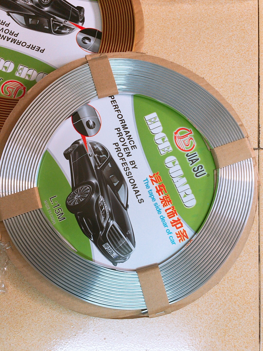 Nẹp viền chữ U mạ Crom trang trí ô tô cuộn dài 13m Màu Bạc