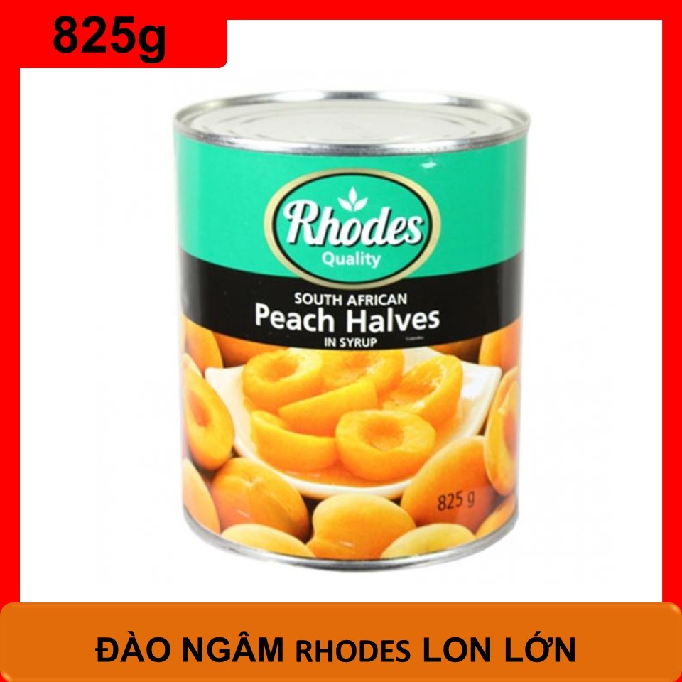 Đào ngâm rhodes lon 825g