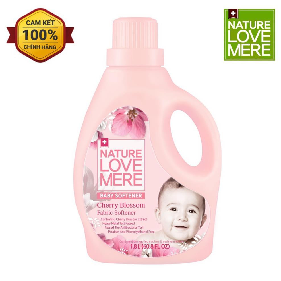Nước xả Nature Love Mere hương anh đào Cherry Blossom chai 1.8L/ túi 1.3L