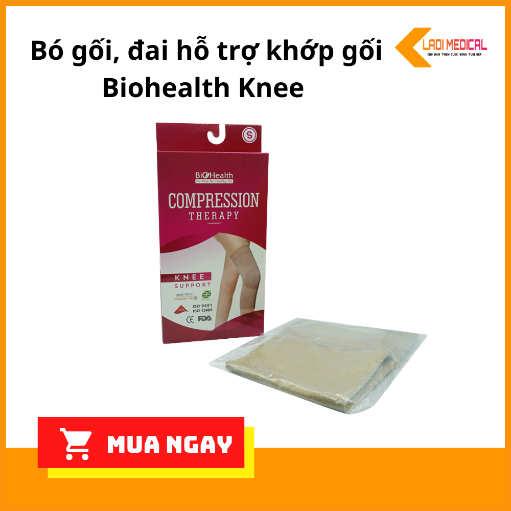 Bó gối, đai hỗ trợ khớp gối Biohealth Knee giúp bảo vệ đầu gối khi hoạt