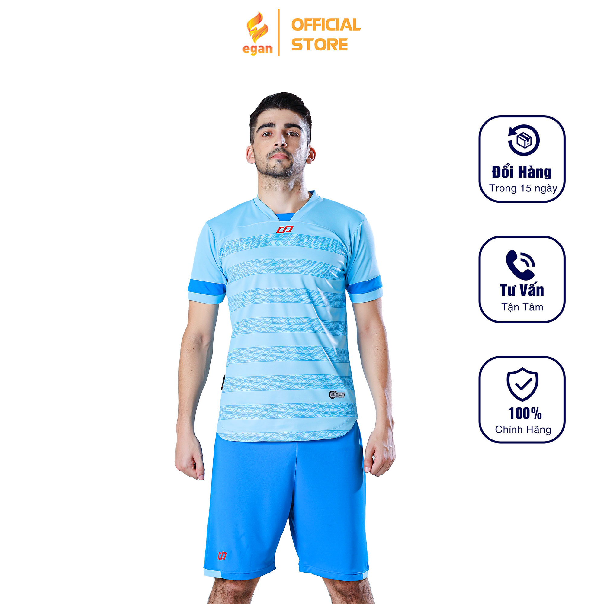 Quần áo bóng đá cp sport mecka màu biển egan chất vải mềm mại thoáng mát phù hợp chơi thể thao vận động mạnh bd08