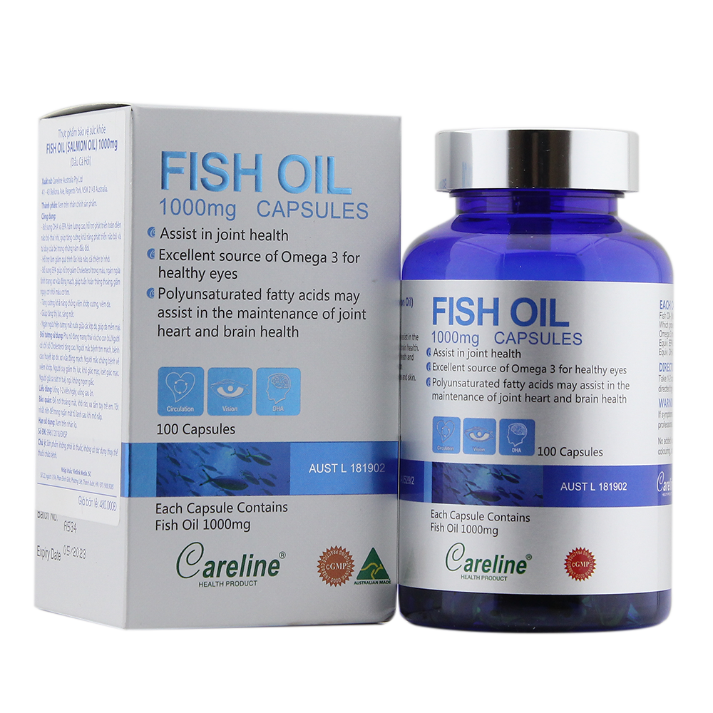 HCMCareline Salmon Fish Oil - Viên uống dầu cá hồi cung cấp Omega 3