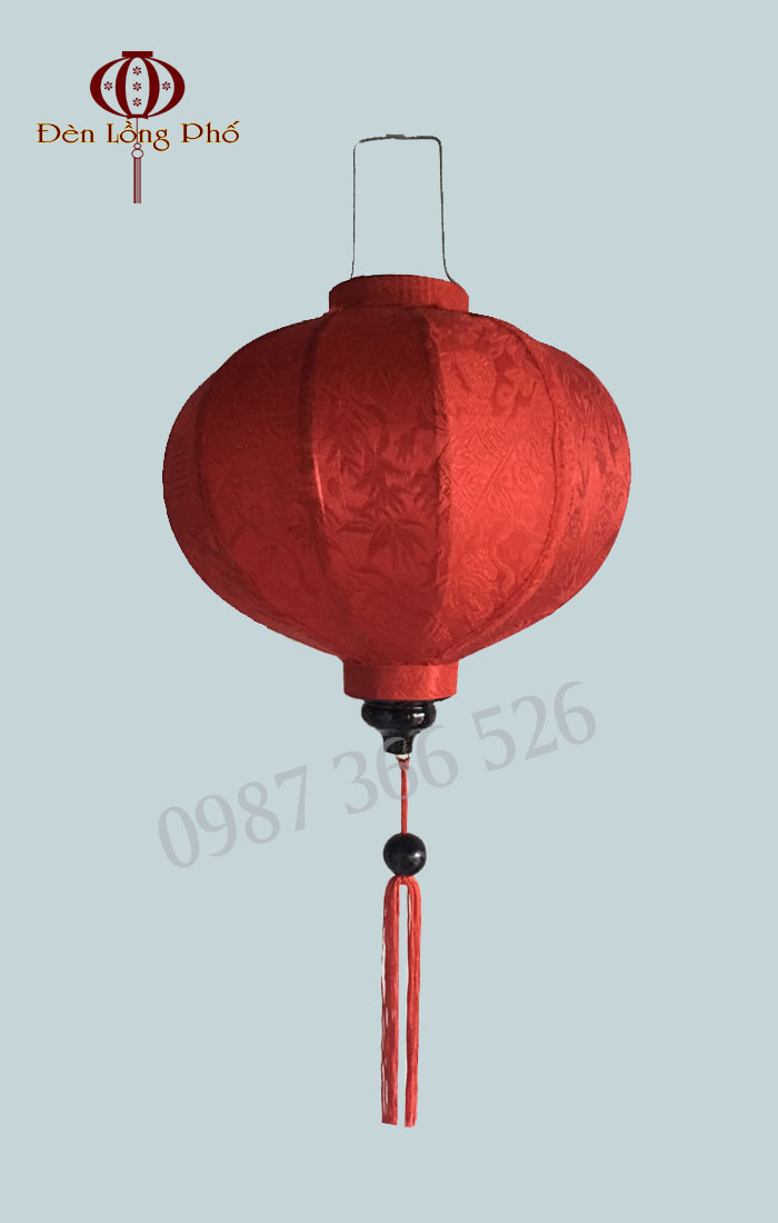 Đèn Lồng Hội An Vải Lụa Kiểu Tròn size 30 cm