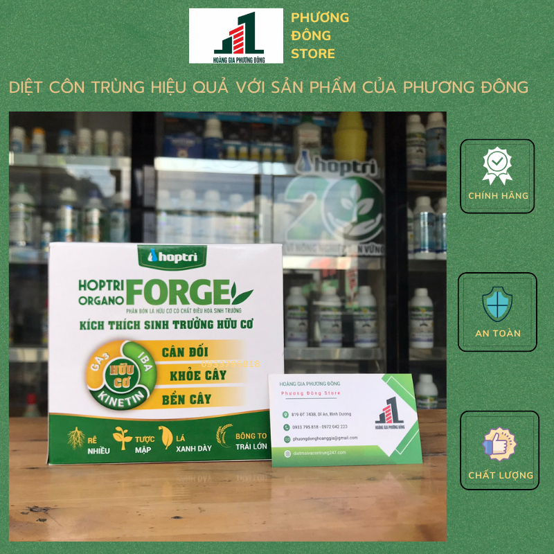 Phân bón lá hữu cơ có chất điều hòa sinh trưởng hợp trí organo forge - gói 25ml, chai 250ml