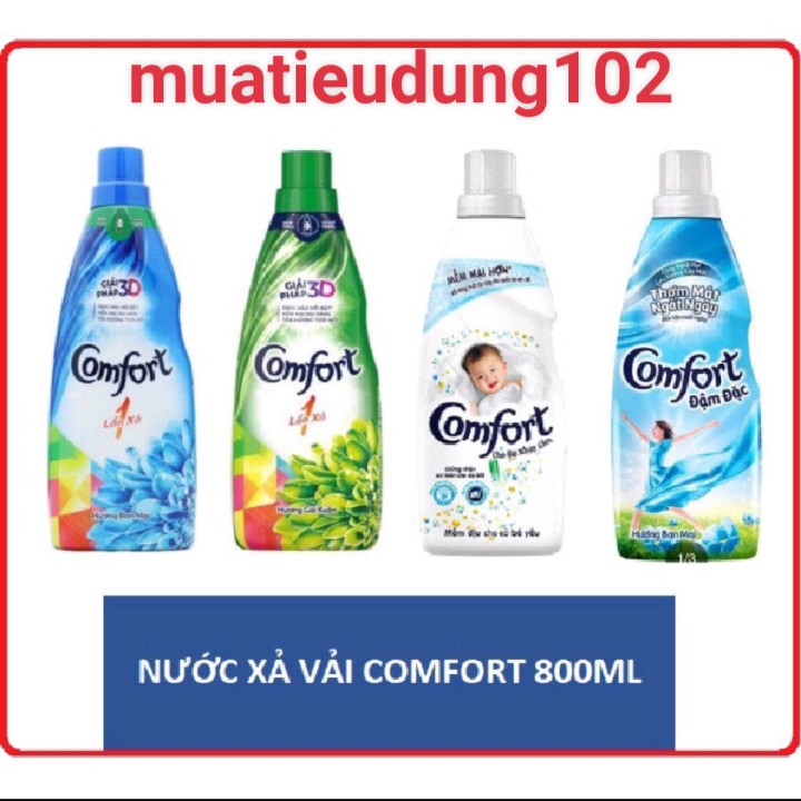 Nước xả vải Comfor đậm đặc chai 800ml
