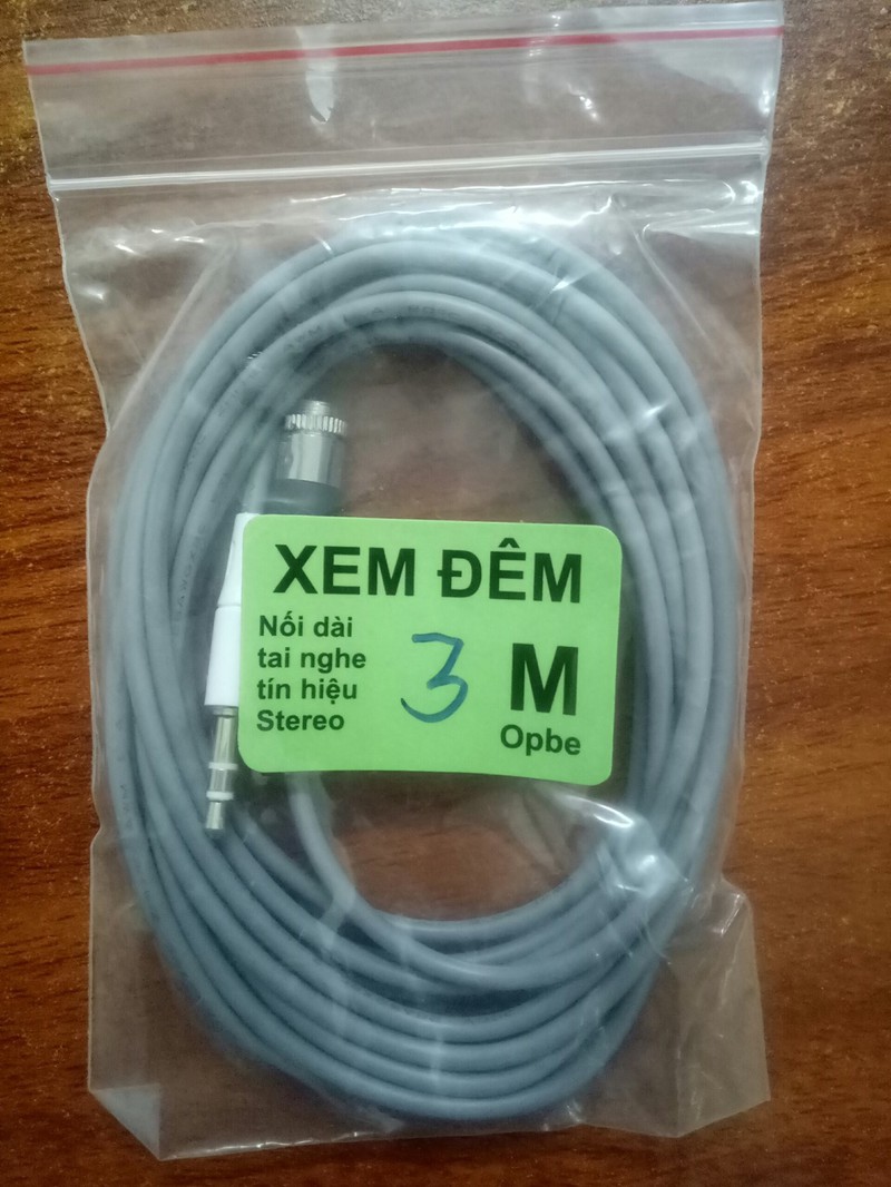 Dây loa nối dài 3.5mm tín hiệu AV-tai nghe loại tốt - Xám