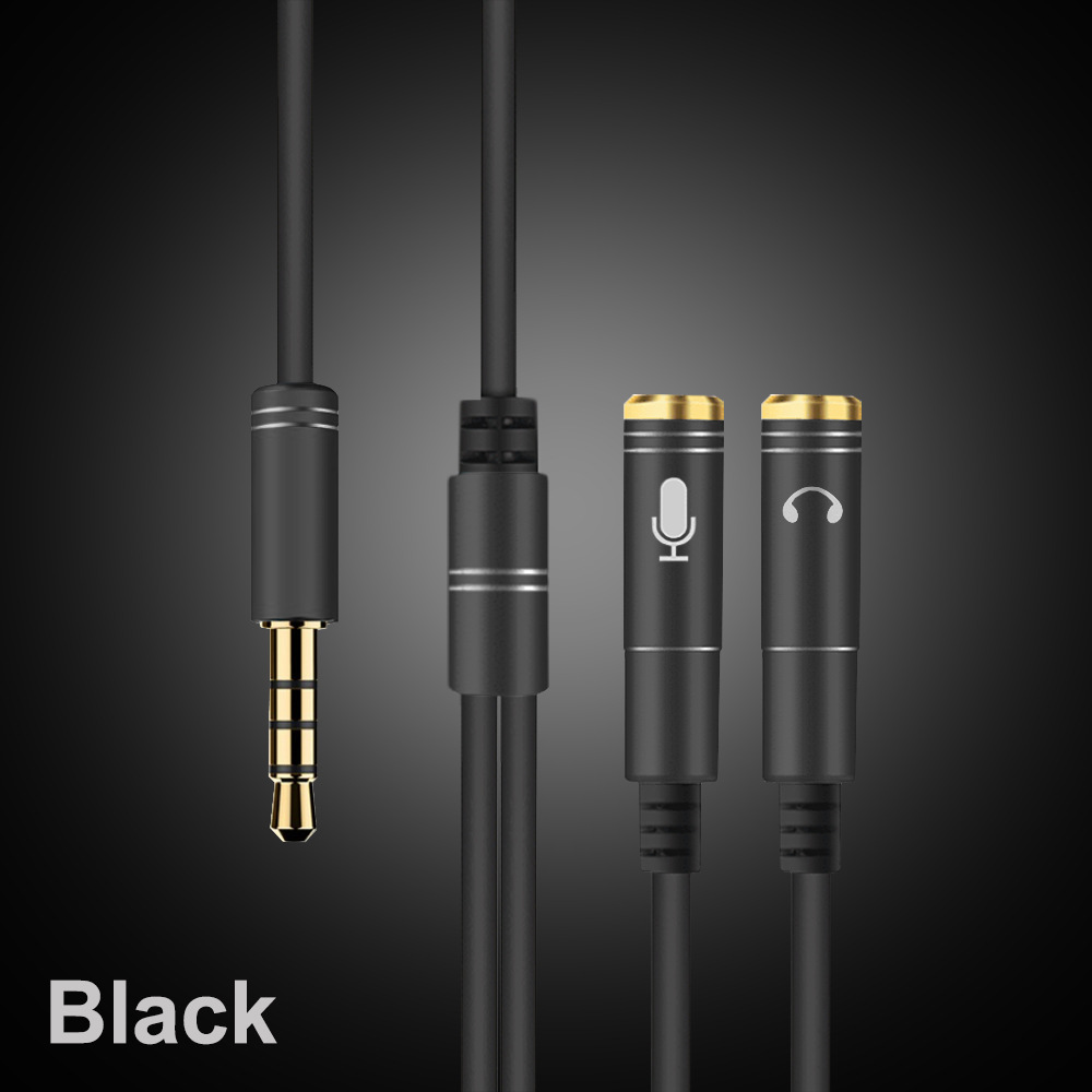 Cáp chia Audio 3.5mm ra mic và loa loại tốt dài 30cm
