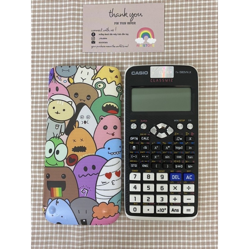 [HCM]Miếng decal dán máy tính cầm tay casio/vinacal in hình theo yêu cầu