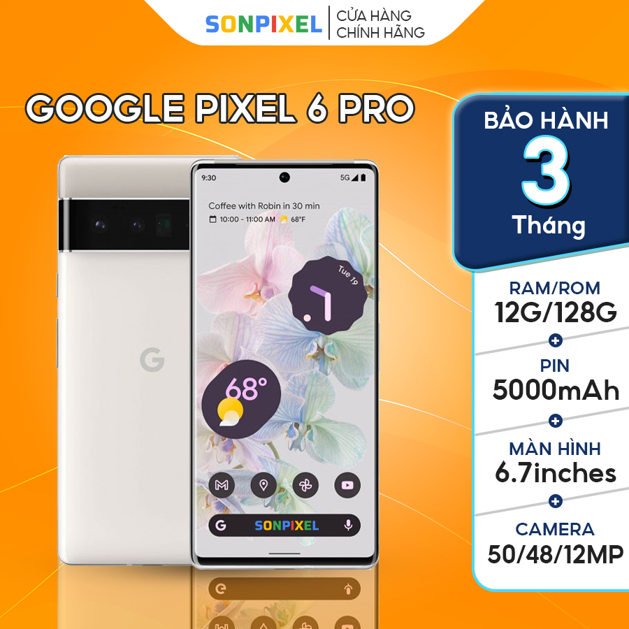 Điện thoại google pixel 6 pro ram 12/128gb quốc tế. sonpixel
