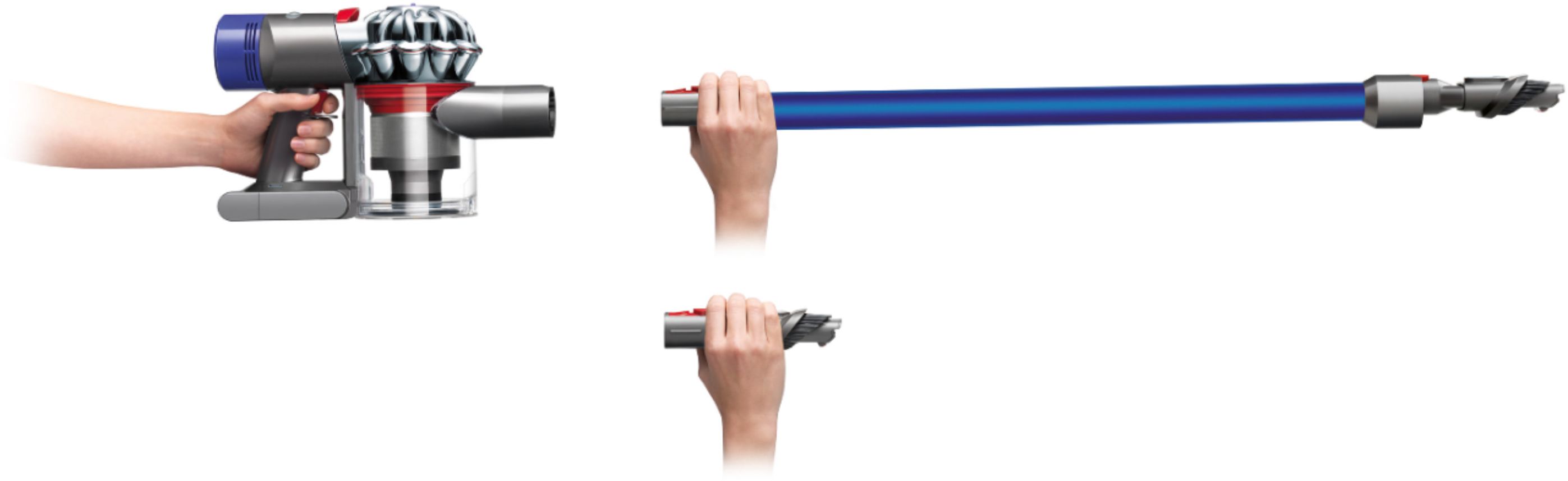 Máy hút bụi Dyson V7 Fluffy HEPA cầm tay không dây dành cho sàn cứng - Hàng nhập khẩu USA