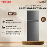 [Freeship Toàn Quốc] Tủ Lạnh Toshiba Inverter 411 Lít GR-RT559WE-PMV(58)-MM - PureBIO Kháng khuẩn, Khử Mùi