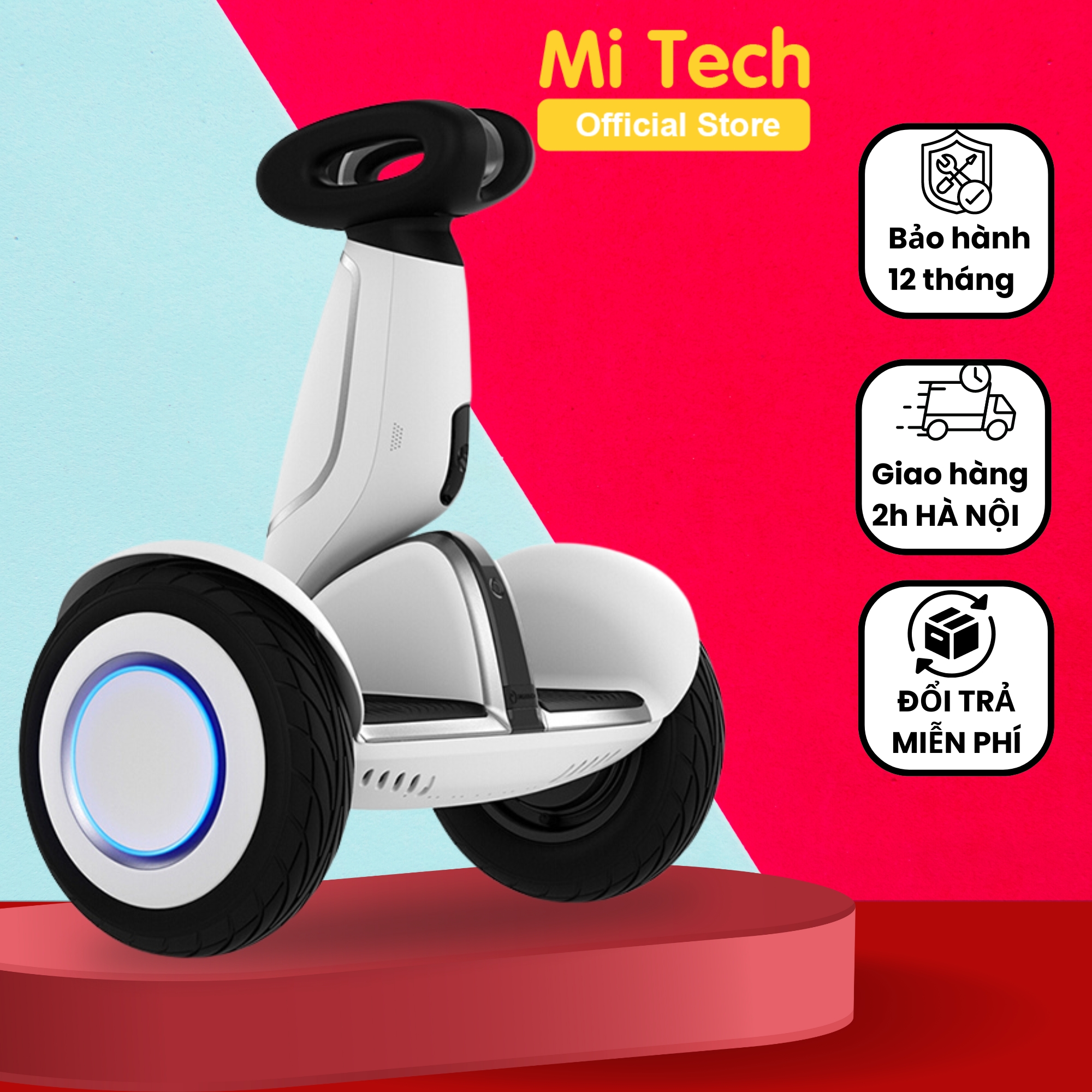 Xe điện cân bằng mini plus mitech xe cân bằng mini plus tự đi theo chủ nhân kết nối điều khiển bằng smart phone
