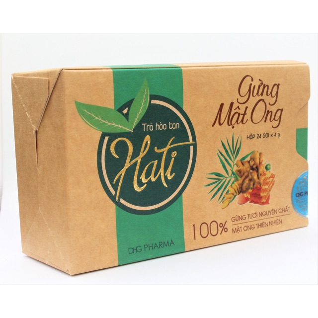 Trà gừng mật ong hati dhg - hộp 24 gói