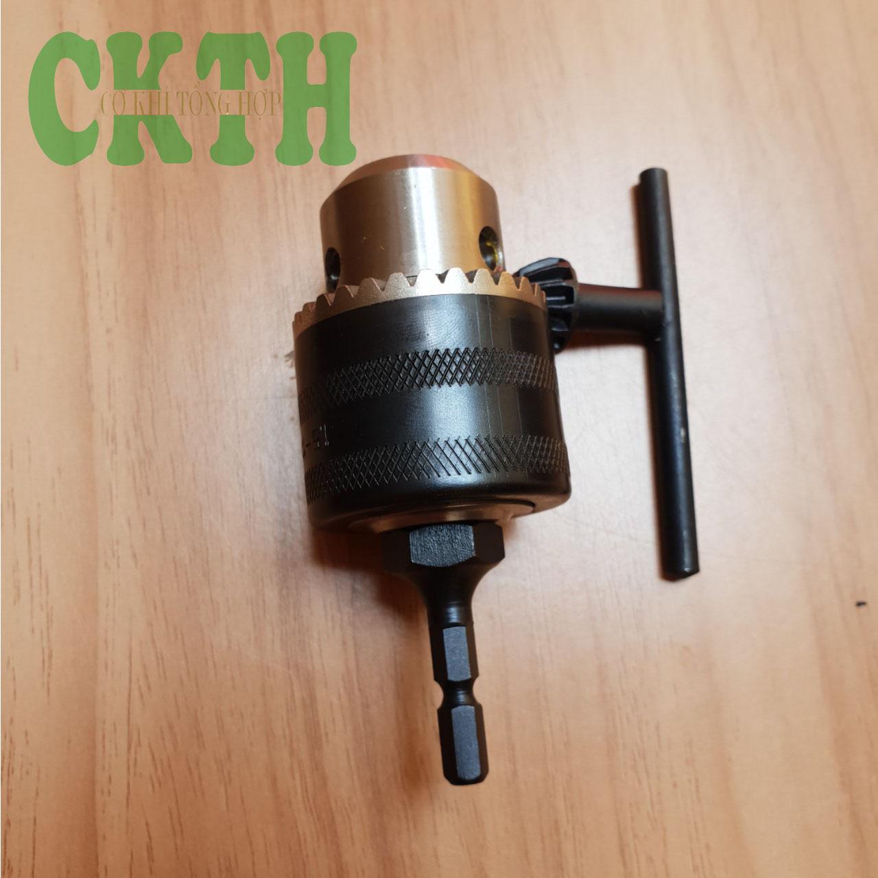 Bộ Chuyển Đổi Máy Bắt Vít Sang Măng Ranh Kẹp Mũi Khoan 13 Ly Khóa Tay
