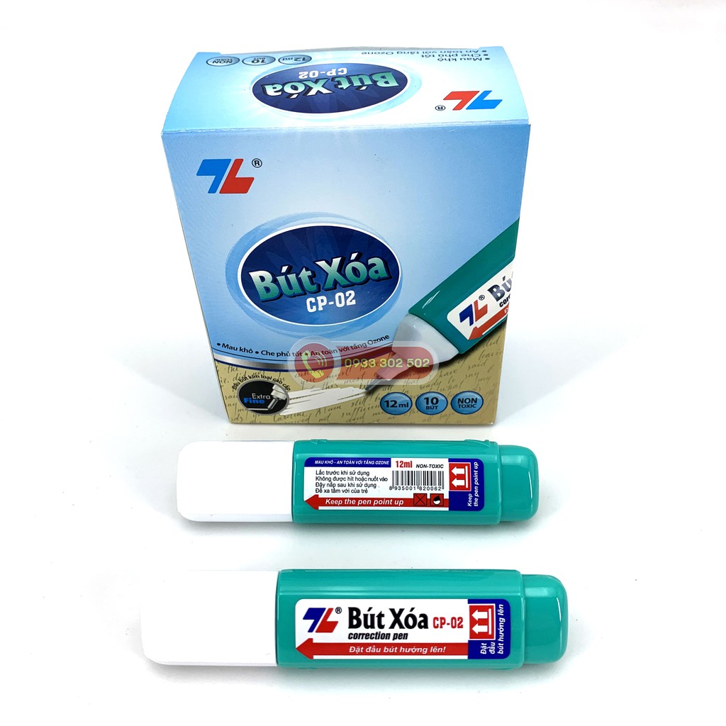 Hộp bút xoá thiên long cp02,bút xoá nước chính hãng