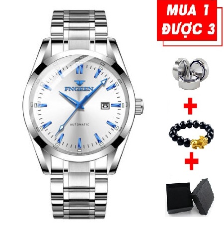 [Hoàn tiền 20%] Đồng nam cơ tự động FNGEEN tặng kèm quà tặng Đồng Hồ Máy Thạch Anh Đeo Tay Cơ Tự Động Tourbillon Có Lịch Chống Nước Dây Đeo Bằng Thép Không Gỉ Kiểu Dáng Đơn Giản - shop bình minh