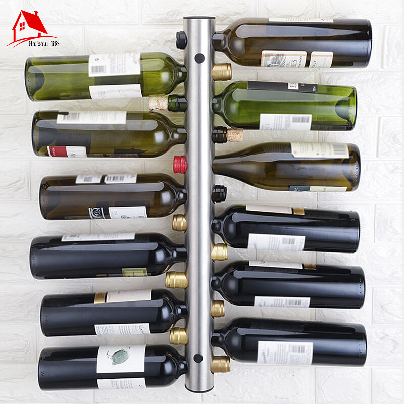 Giá rượu inox giá để chai rượu vang gắn tường giá rượu sáng tạo, kệ để chai rượu đồ trang trí để trang trí tủ rượu