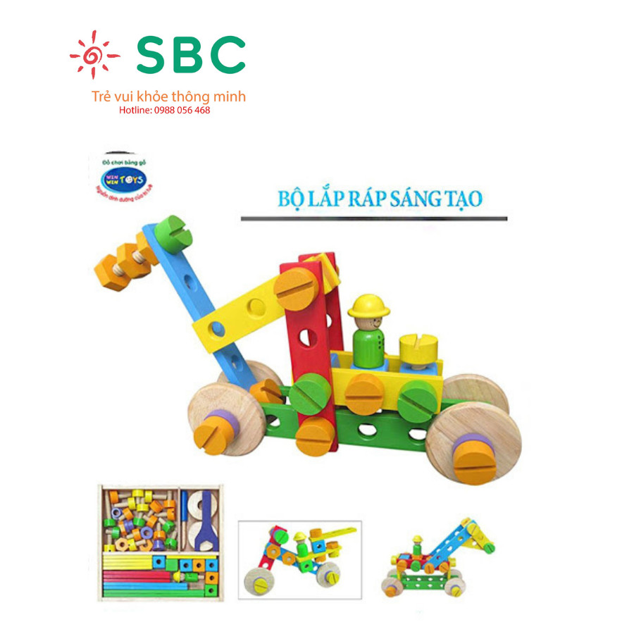Đồ chơi gỗ Winwintoys - Bộ lắp ráp sáng tạo