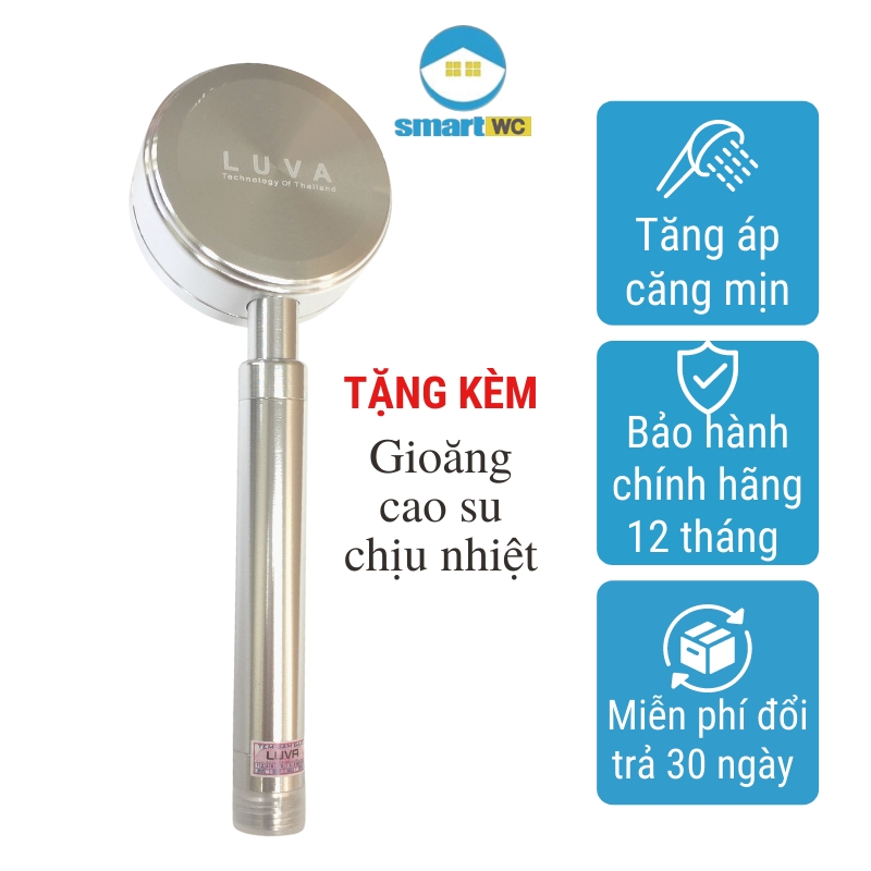 Vòi sen tăng áp siêu mạnh nóng lạnh Luva VS4- Smartwc