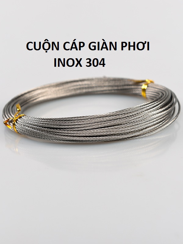 Dây cáp giàn phơi thông minh ( Loai Tốt Inox 304 )