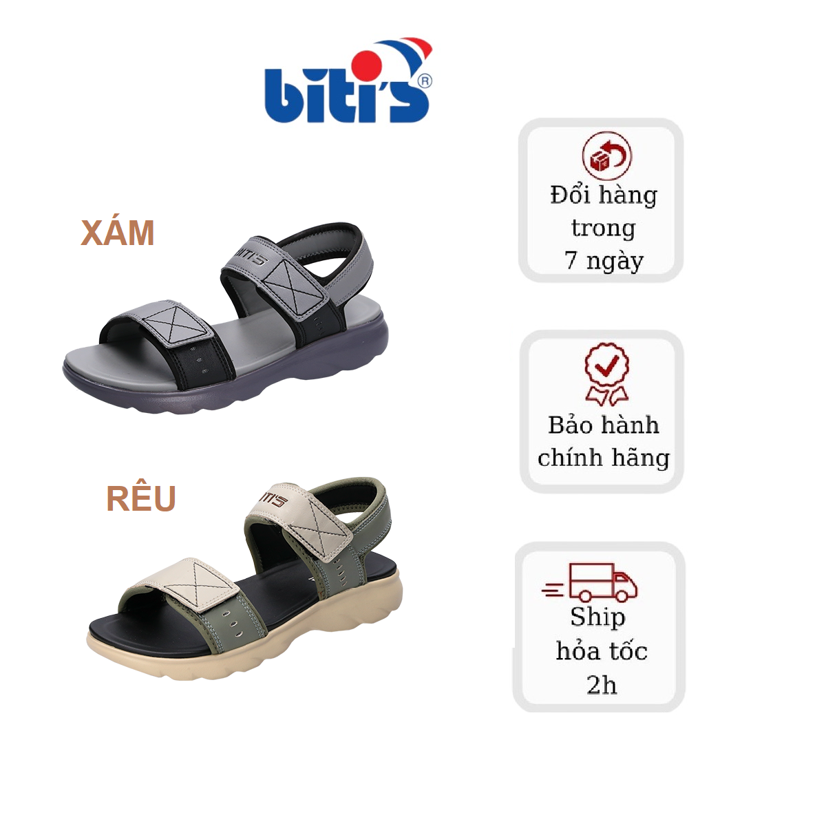 Sandal eva phun bé trai biti's beb001700 siêu nhẹ