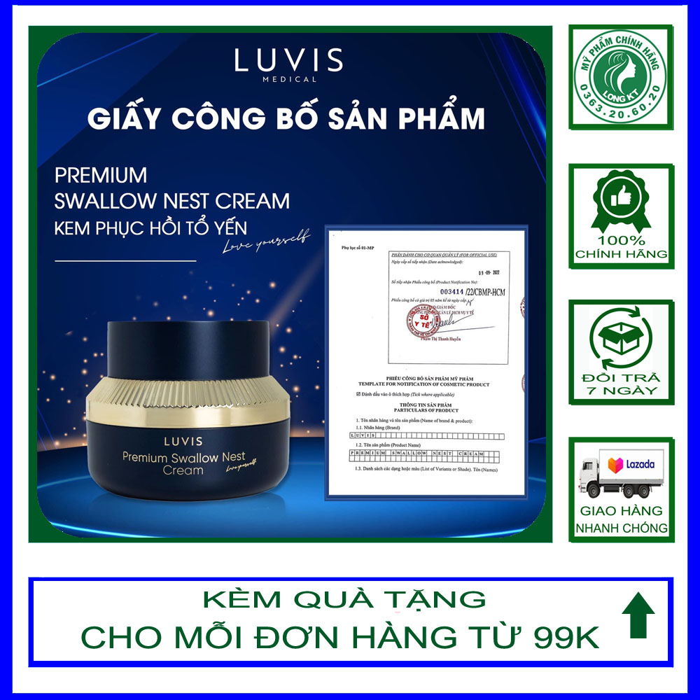 [Mẫu mới Bà Lão ↔ Luvis] Premium Swallow Nest Cream – Kem dưỡng tổ yến 30gr Luvis