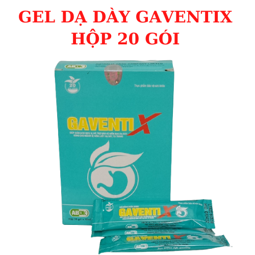 Gaventix - Hỗ trợ giảm viêm loét dạ dày, tá tràng - Hộp 20 gói