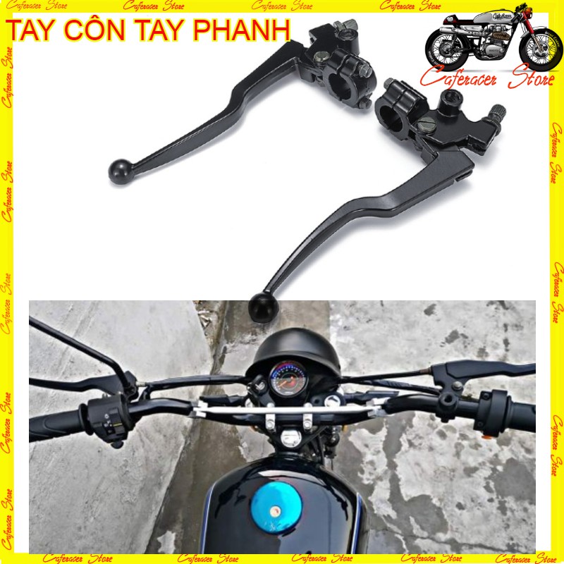 Bộ tay côn tay phanh 💎 tay côn và tay phanh 2 bên, kích thước ghi đông 22mm - phù hợp các dòng xe độ