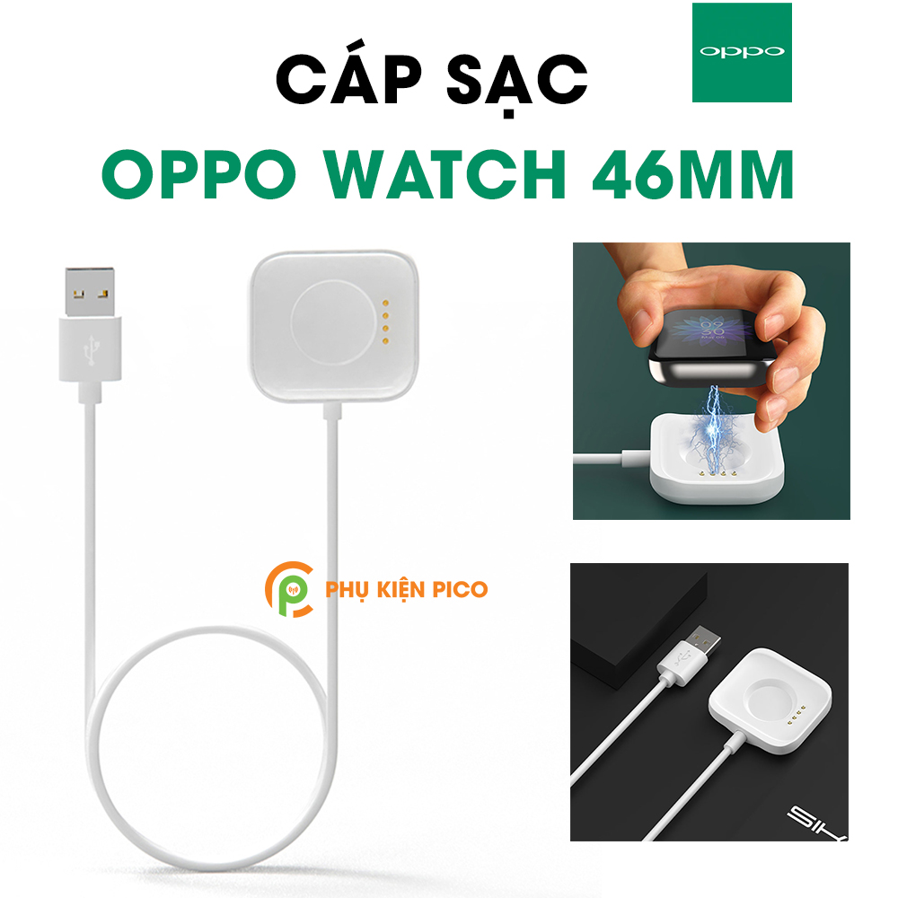 Cáp sạc đồng hồ Oppo Watch 41mm 46mm chiều dài 1m hai màu đen trắng Adapter Smartwatch