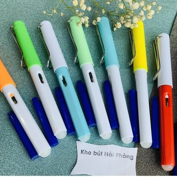 Bút máy xoá được 857 ngòi mài êm trơn. FULL phụ kiện. ống mực xanh + pitton + tẩy + ngòi mài êm